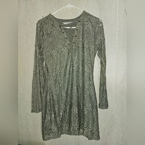 Sage green lace dress, size medium
